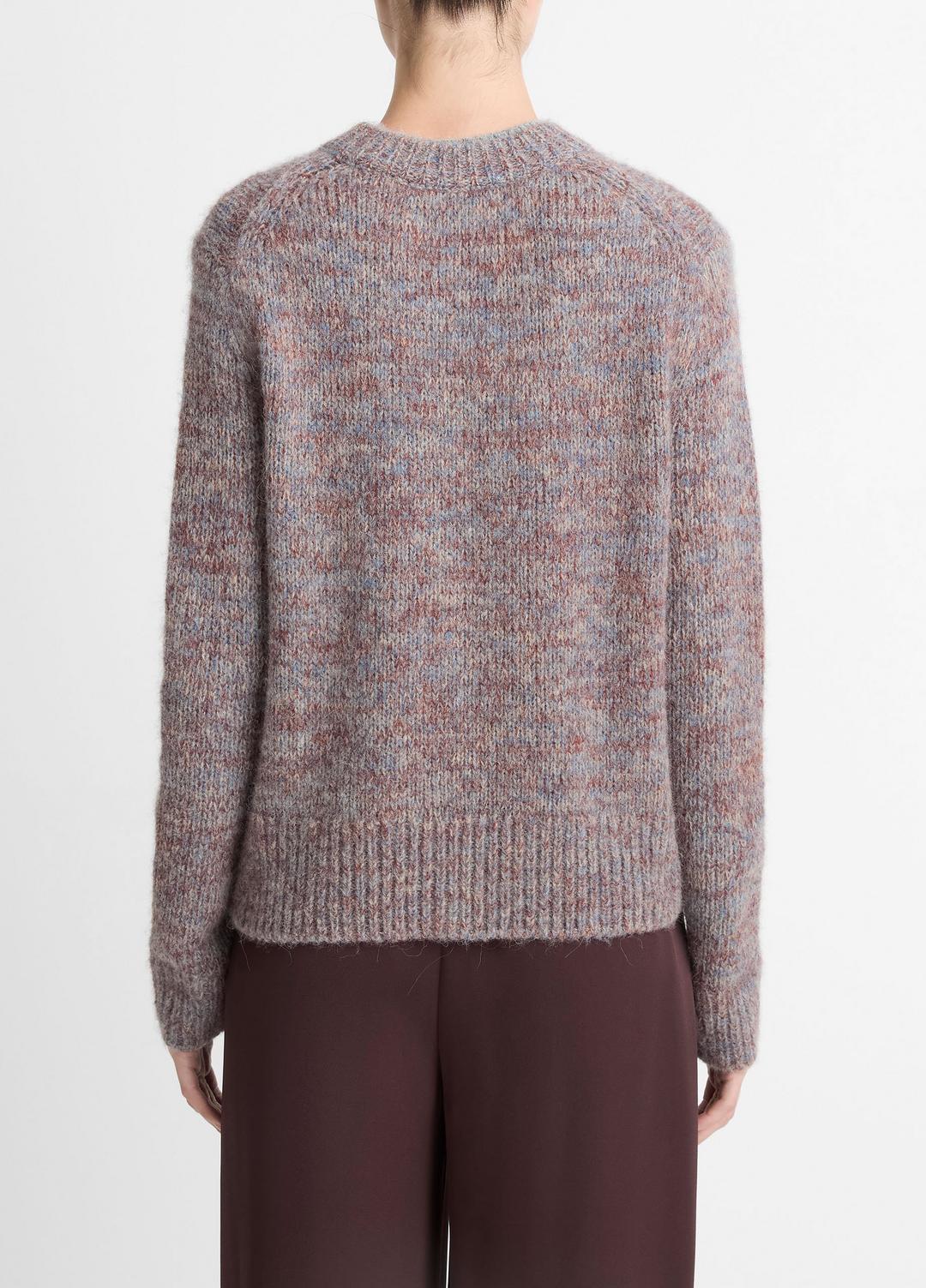Marled Crew Neck Sweater in Crew Neck - COGNAC COMBO
