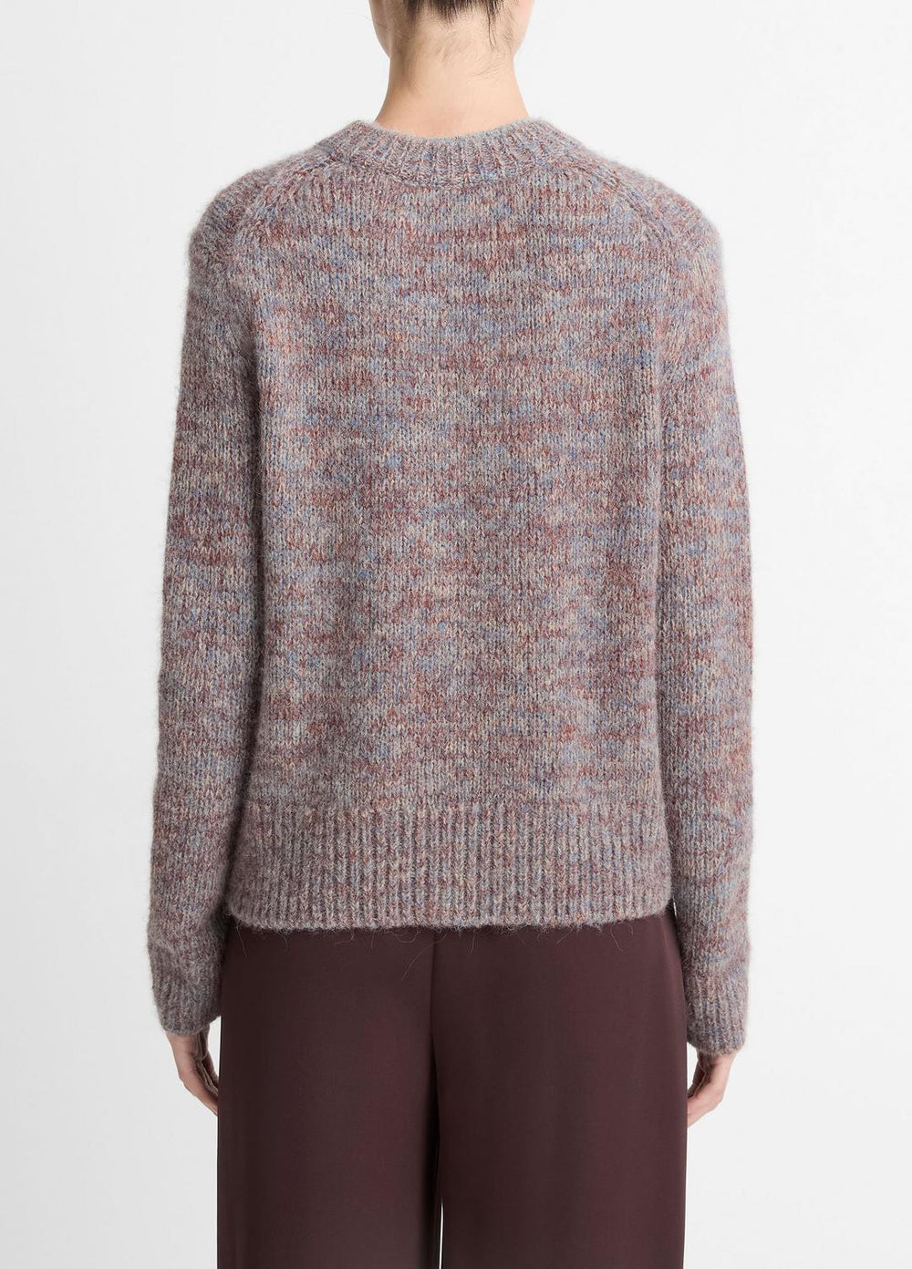 Marled Crew Neck Sweater in Crew Neck - COGNAC COMBO