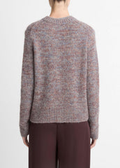 Marled Crew Neck Sweater in Crew Neck - COGNAC COMBO