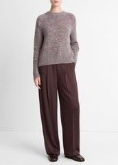Marled Crew Neck Sweater in Crew Neck - COGNAC COMBO