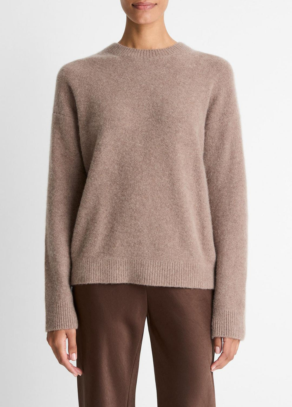 Plush Cashmere Crew Neck Sweater in Crew Neck - HEATHER DOE