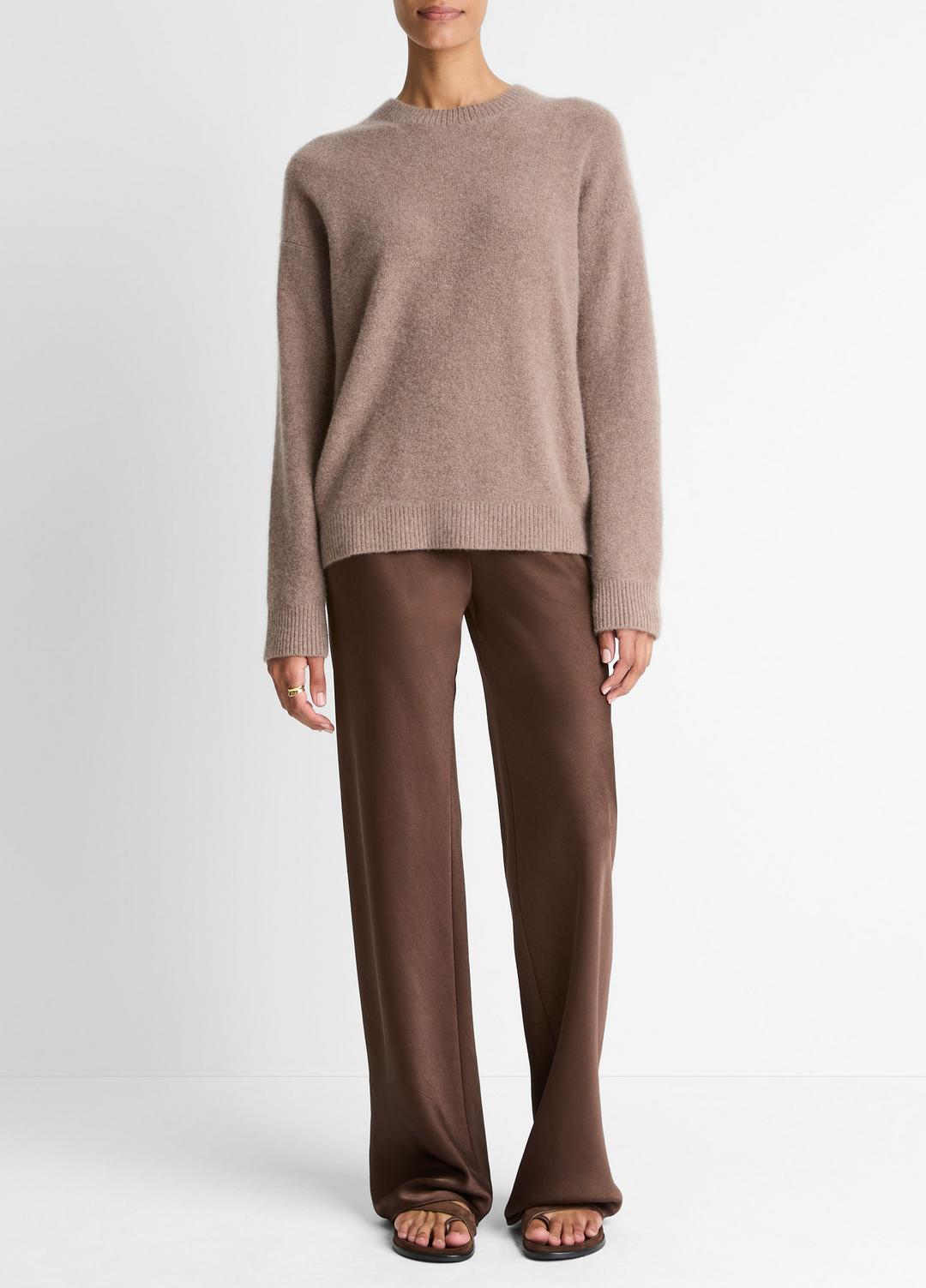 Plush Cashmere Crew Neck Sweater in Crew Neck - HEATHER DOE