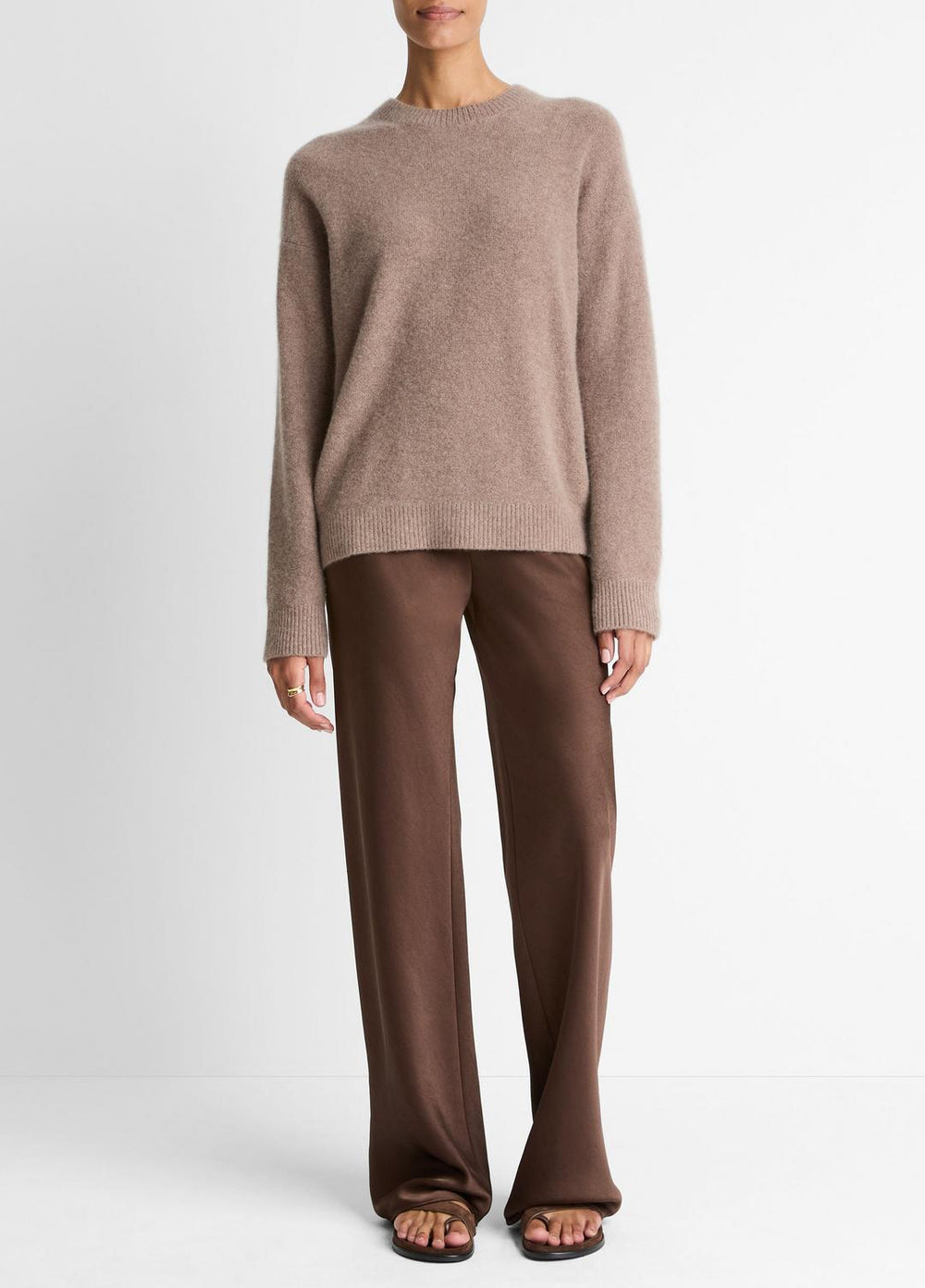 Plush Cashmere Crew Neck Sweater in Crew Neck - HEATHER DOE