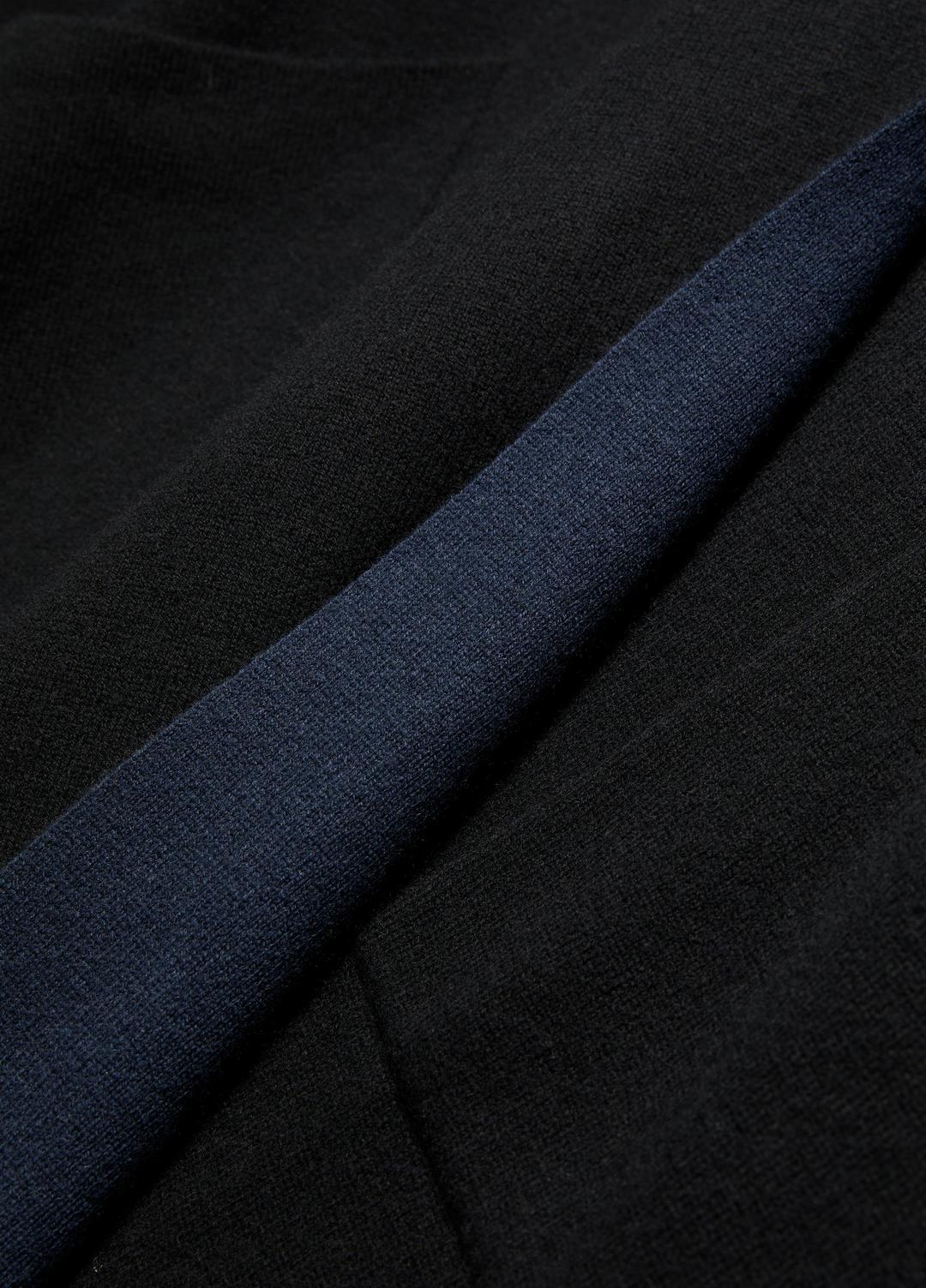 Wool and Cashmere Double-Face Cape in Sweaters - BLACK NAVY