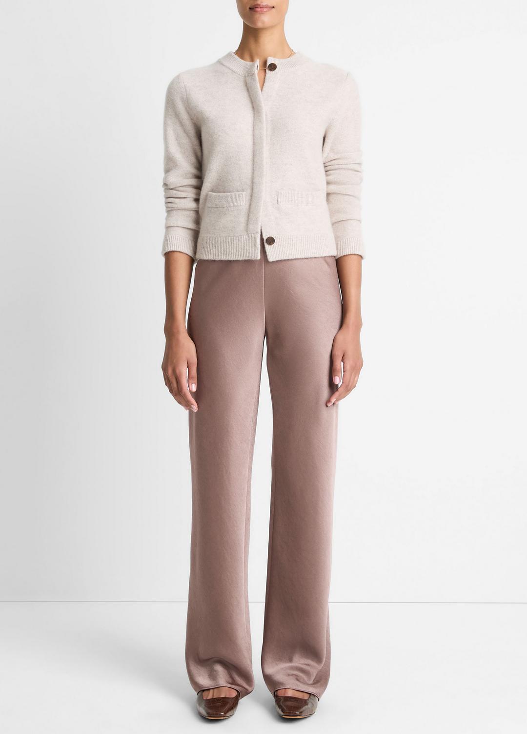 Plush Cashmere Shrunken Cardigan in Cardigans - MARBLE
