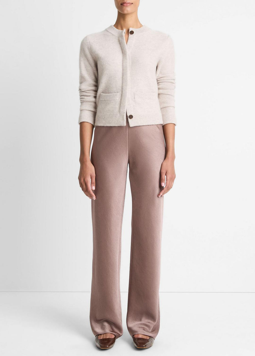 Plush Cashmere Shrunken Cardigan in Cardigans - MARBLE