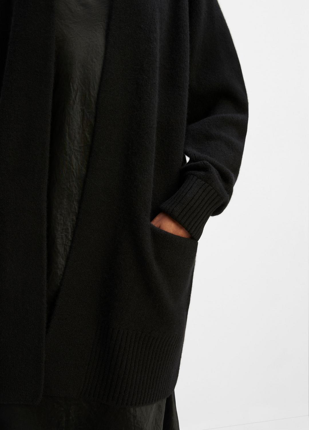 Cashmere Open-Front Cardigan in Cardigans - BLACK