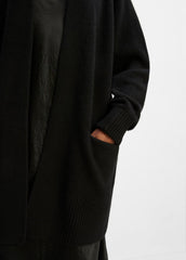 Cashmere Open-Front Cardigan in Cardigans - BLACK