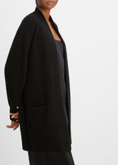 Cashmere Open-Front Cardigan in Cardigans - BLACK