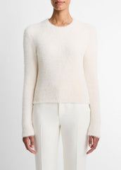 Eyelash Crew Neck Sweater in Crew Neck - CHIFFON