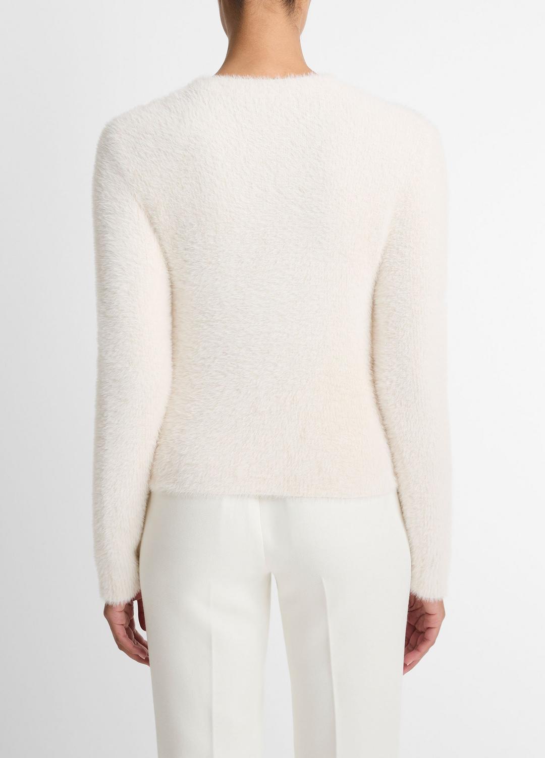 Eyelash Crew Neck Sweater in Crew Neck - CHIFFON
