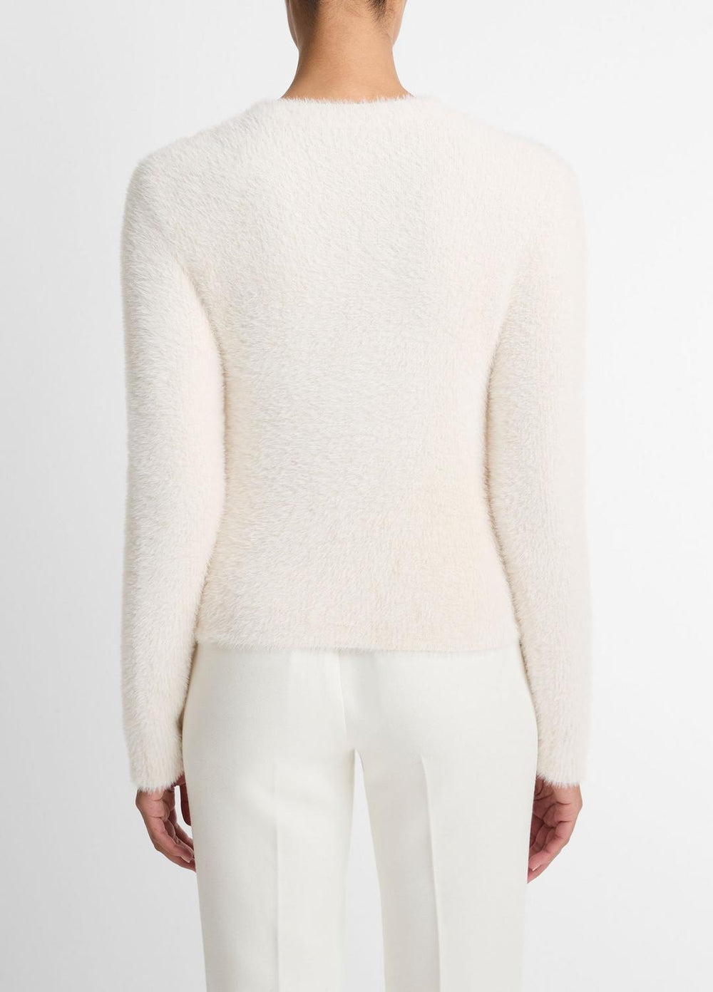Eyelash Crew Neck Sweater in Crew Neck - CHIFFON