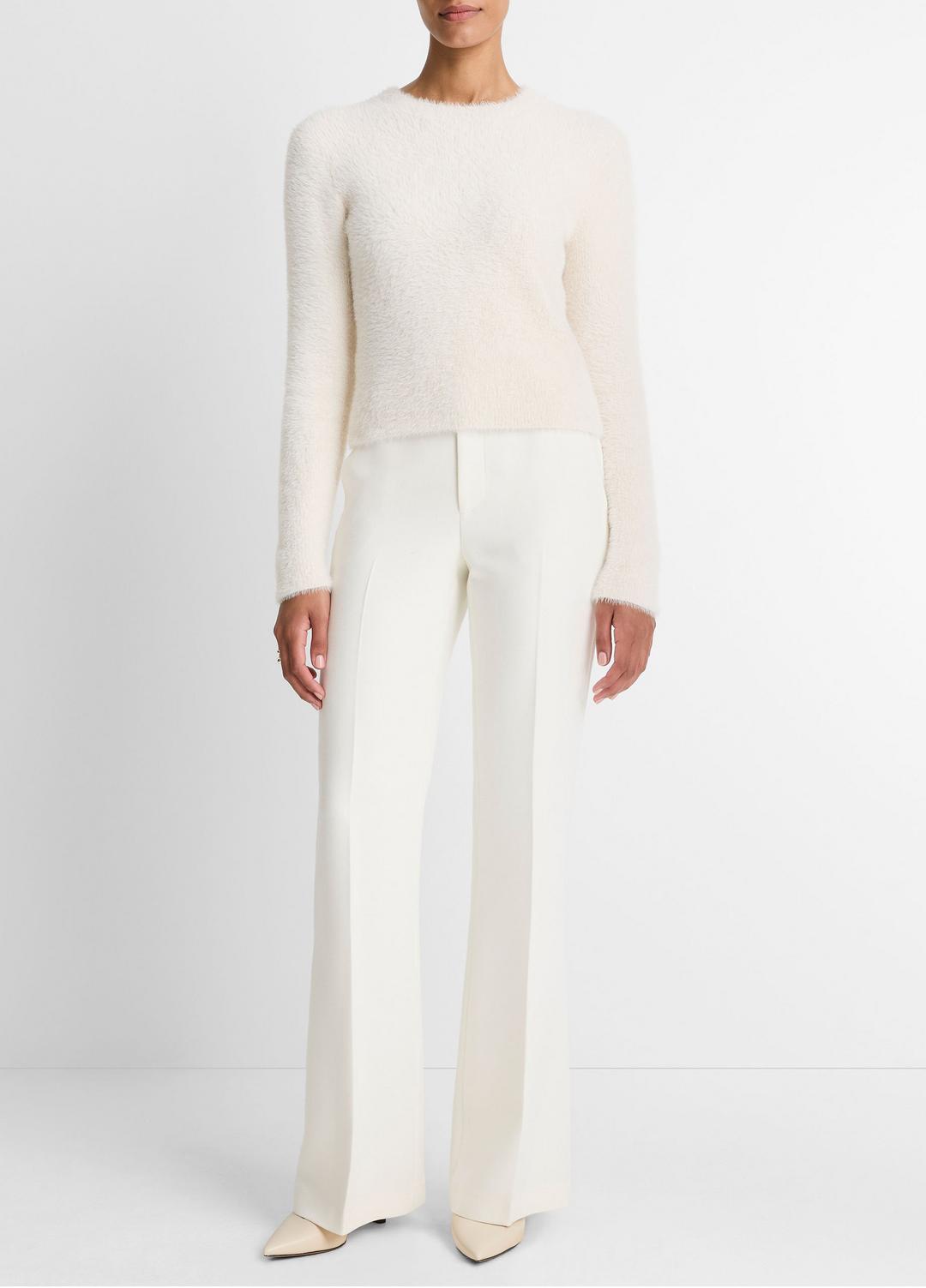 Eyelash Crew Neck Sweater in Crew Neck - CHIFFON