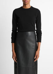 Cashmere Crew Neck Sweater in Crew Neck - BLACK