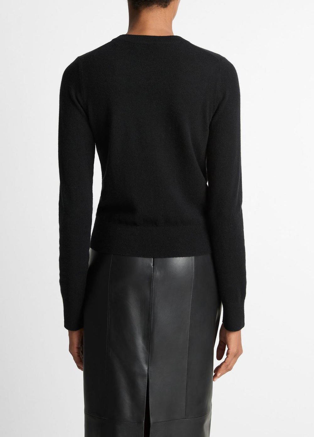 Cashmere Crew Neck Sweater in Crew Neck - BLACK