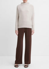 Plush Cashmere Funnel-Neck Sweater in Turtleneck - MARBLE