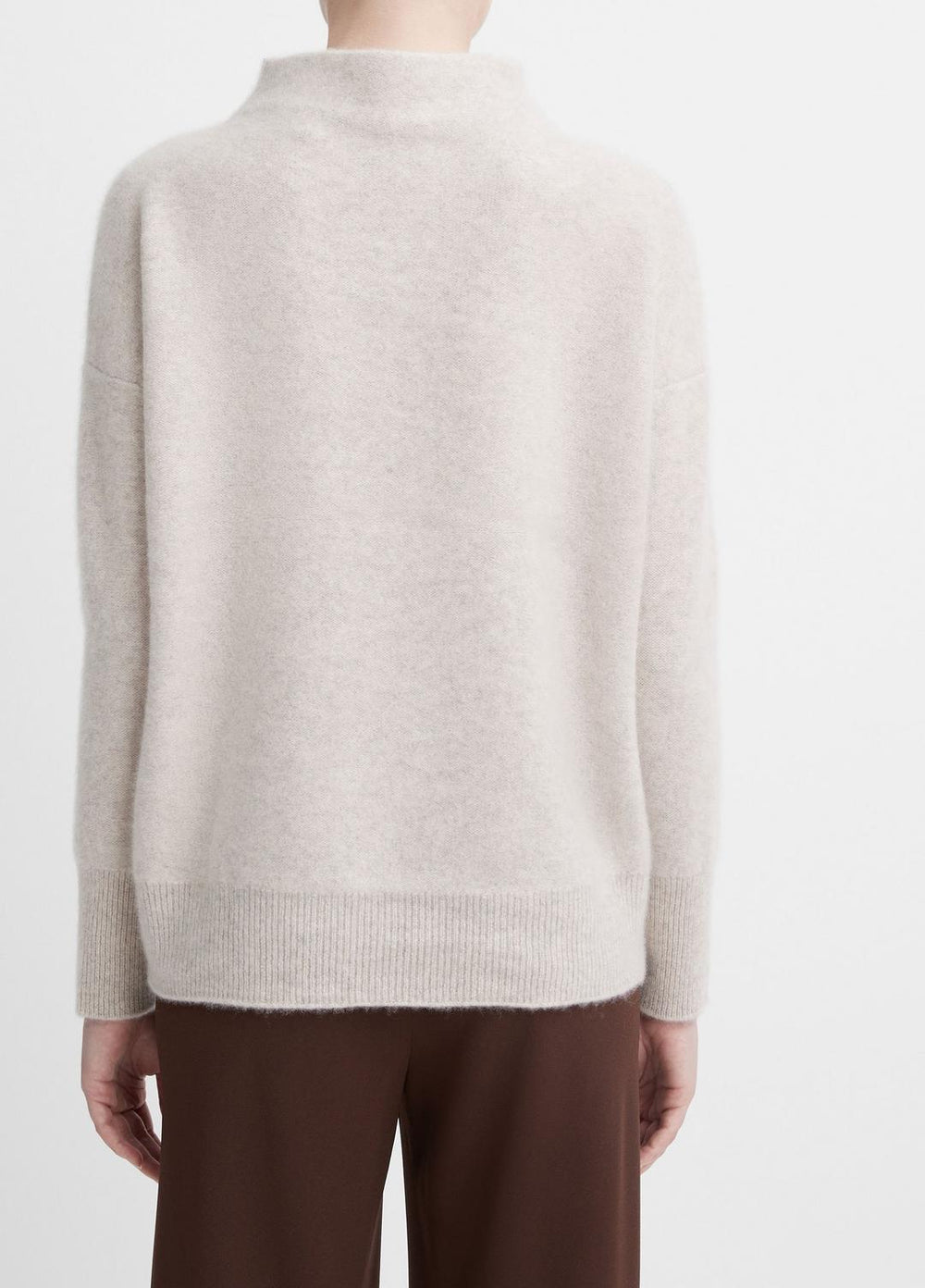Plush Cashmere Funnel-Neck Sweater in Turtleneck - MARBLE