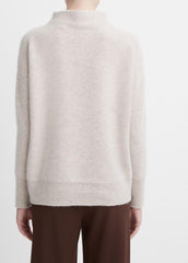 Plush Cashmere Funnel-Neck Sweater in Turtleneck - MARBLE