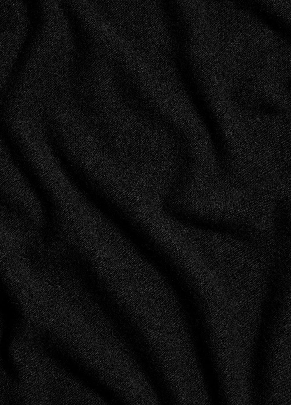 Merino Wool-Cashmere Funnel-Neck Poncho in Accessories - BLACK