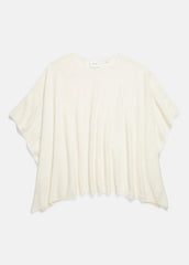 Reverse-Jersey Cashmere Boat-Neck Poncho in Sweaters - OPTIC WHITE