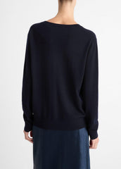 Cashmere Weekend V-Neck Sweater in V-Neck - COASTAL BLUE