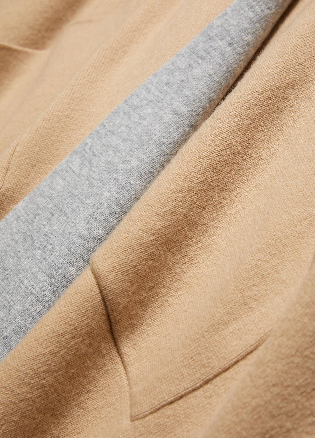 Wool and Cashmere Double-Face Cape in Sweaters - CAMEL GREY