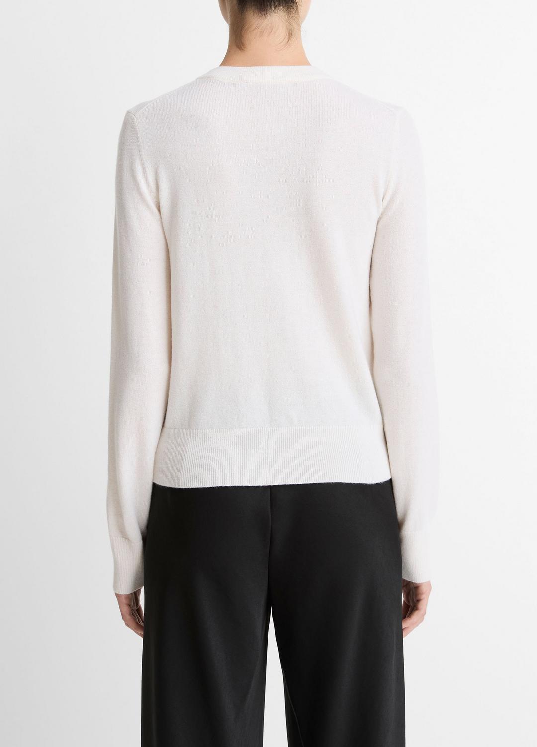 Cashmere Crew Neck Sweater in Crew Neck - OFF WHITE