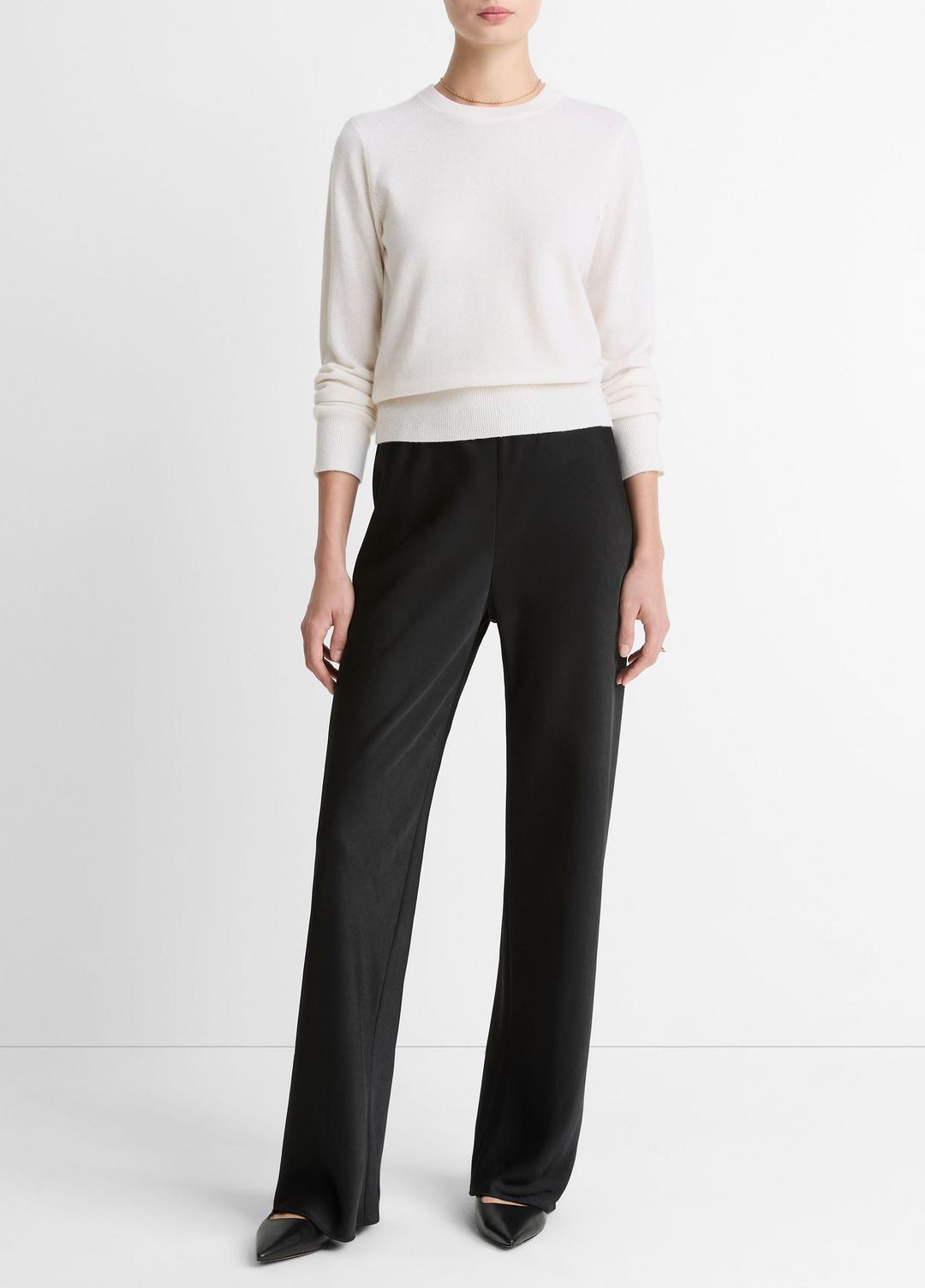 Cashmere Crew Neck Sweater in Crew Neck - OFF WHITE