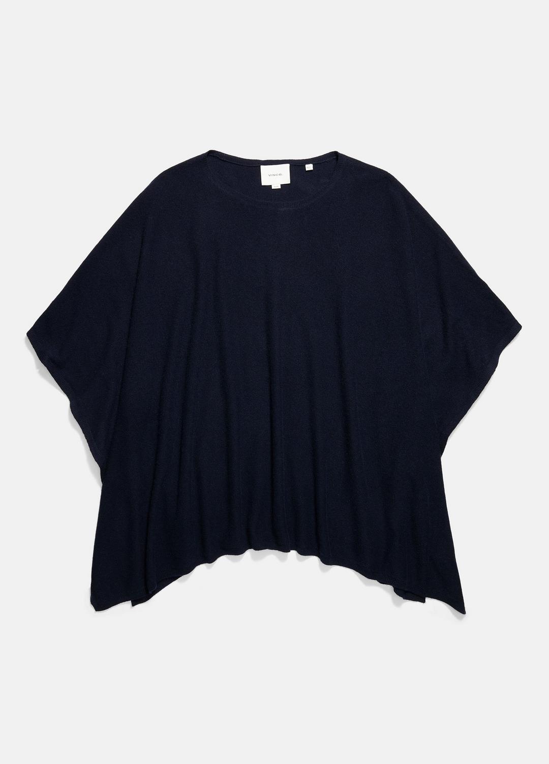 Reverse-Jersey Cashmere Boat-Neck Poncho in Sweaters - COASTAL BLUE