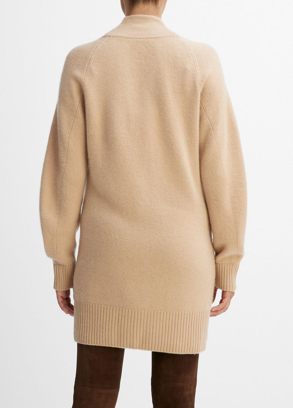 Cashmere Open-Front Cardigan in Cardigans - CAMEL