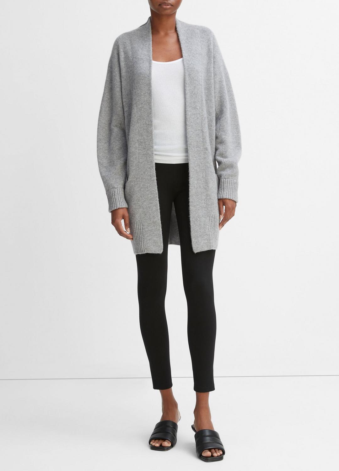 Cashmere Open-Front Cardigan in Cardigans - MEDIUM HEATHER GREY