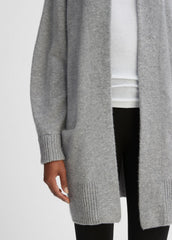 Cashmere Open-Front Cardigan in Cardigans - MEDIUM HEATHER GREY