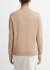 Cashmere Weekend V-Neck Sweater in V-Neck - CAMEL