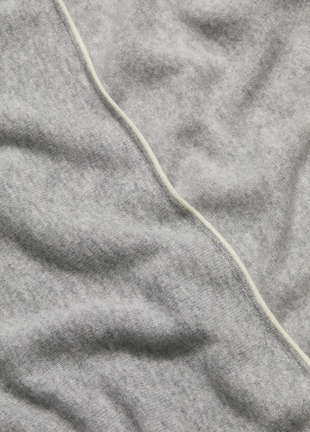 Tipped Jersey-Knit Cashmere Cape in Sweaters - MEDIUM GREY/OFF WHITE