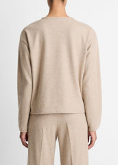 Italian Wool-Blend Lounge Pullover in Sweatshirts & Hoodies - HEATHER MARZIPAN
