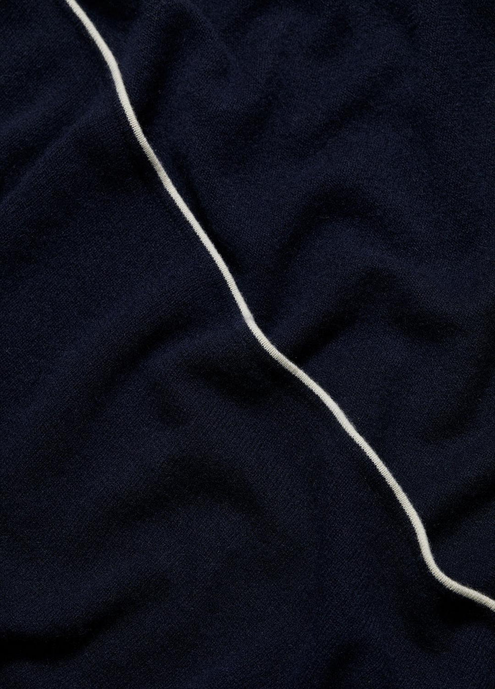 Tipped Jersey-Knit Cashmere Cape in Sweaters - COASTAL BLUE/WHITE