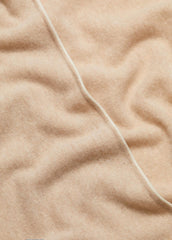 Tipped Jersey-Knit Cashmere Cape in Sweaters - OAK/WHITE