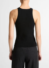 Milano-Stitch Scoop-Neck Sweater Tank in Tank Tops - BLACK