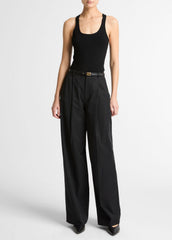 Milano-Stitch Scoop-Neck Sweater Tank in Tank Tops - BLACK