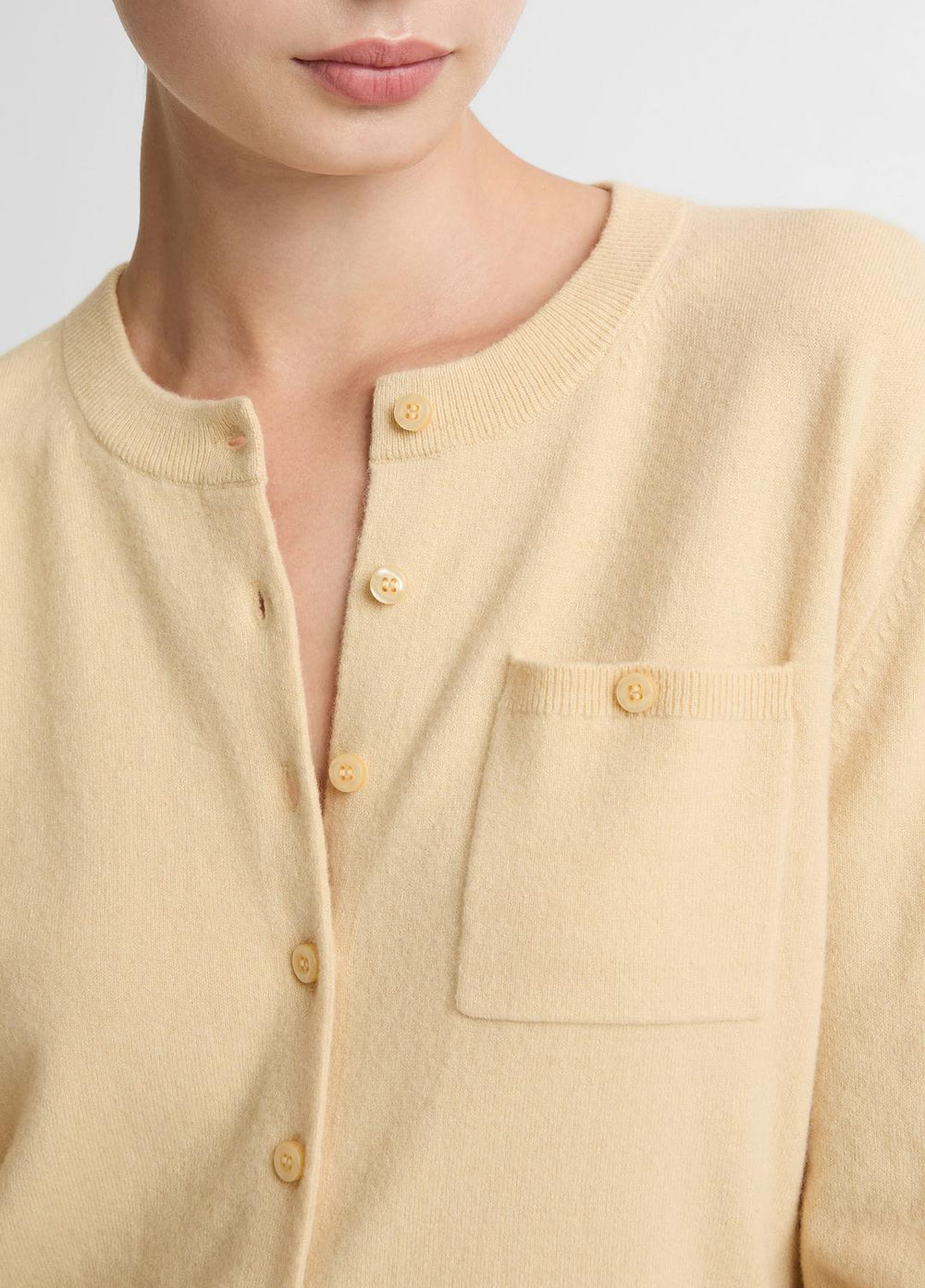 Wool & Cashmere-Blend Pocket Cardigan in Cardigans - CHAMOMILE