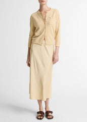 Wool & Cashmere-Blend Pocket Cardigan in Cardigans - CHAMOMILE