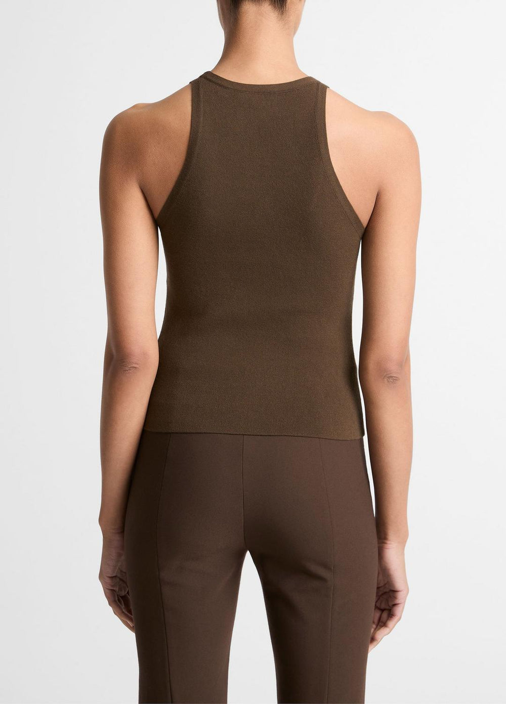 Milano-Stitch Scoop-Neck Sweater Tank in Tank Tops - DARK BARK