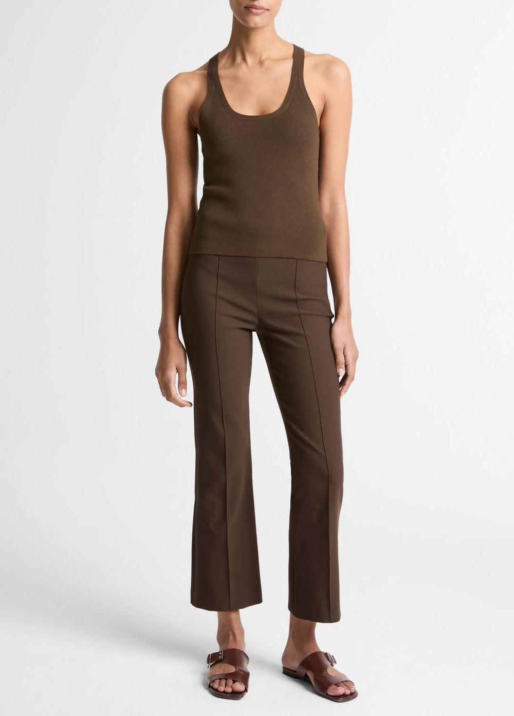 Milano-Stitch Scoop-Neck Sweater Tank in Tank Tops - DARK BARK