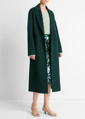 Wool-Blend Single-Breasted Coat in Coats - JUNIPER