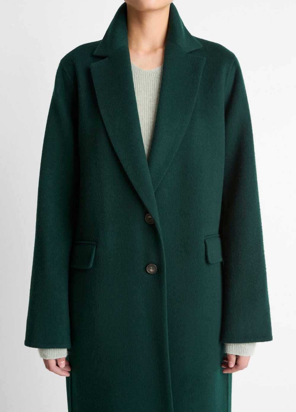Wool-Blend Single-Breasted Coat in Coats - JUNIPER
