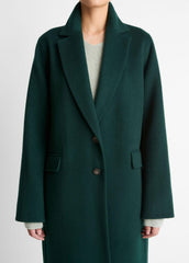 Wool-Blend Single-Breasted Coat in Coats - JUNIPER