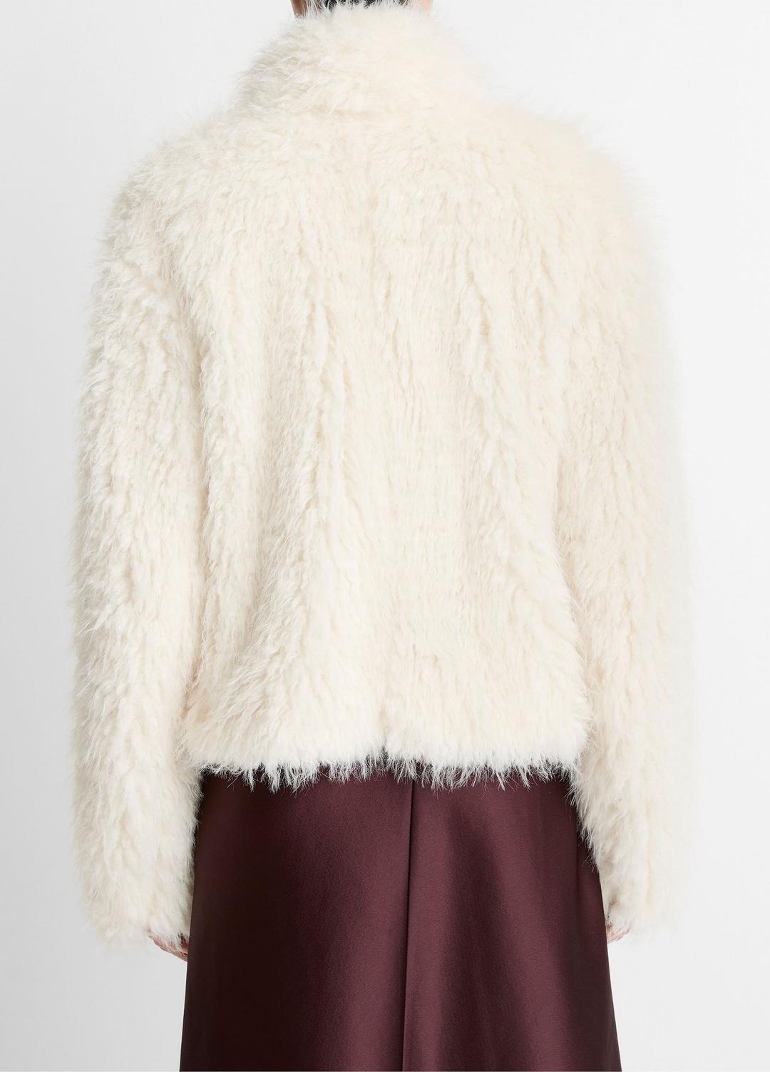 Shaggy Faux-Fur Jacket in Jackets - LIGHT CREAM