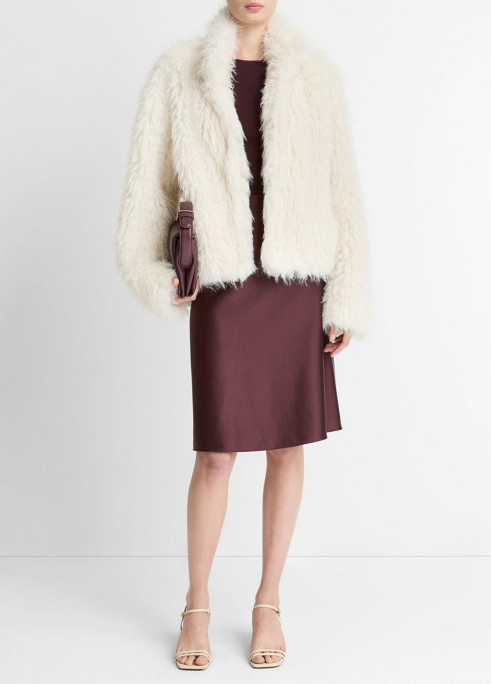 Shaggy Faux-Fur Jacket in Jackets - LIGHT CREAM