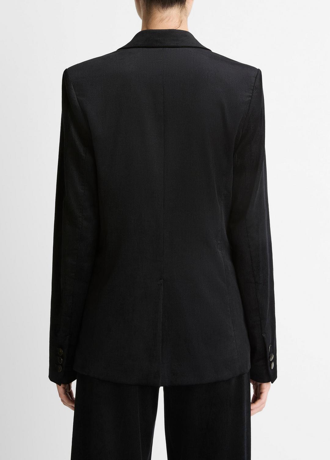 Italian Velvet Blazer in Blazers - BLACK