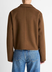 Wool & Cashmere-Blend Short Jacket in Jackets - HAZELNUT
